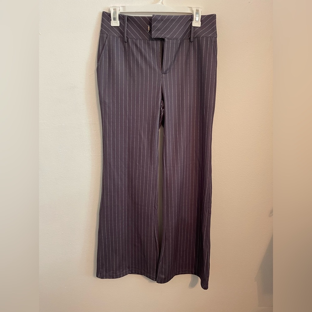 SHEIN Charcoal Pinstripe Trousers.Size Medium